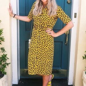 Kate Spade Sunflower Midi Shirt Dress